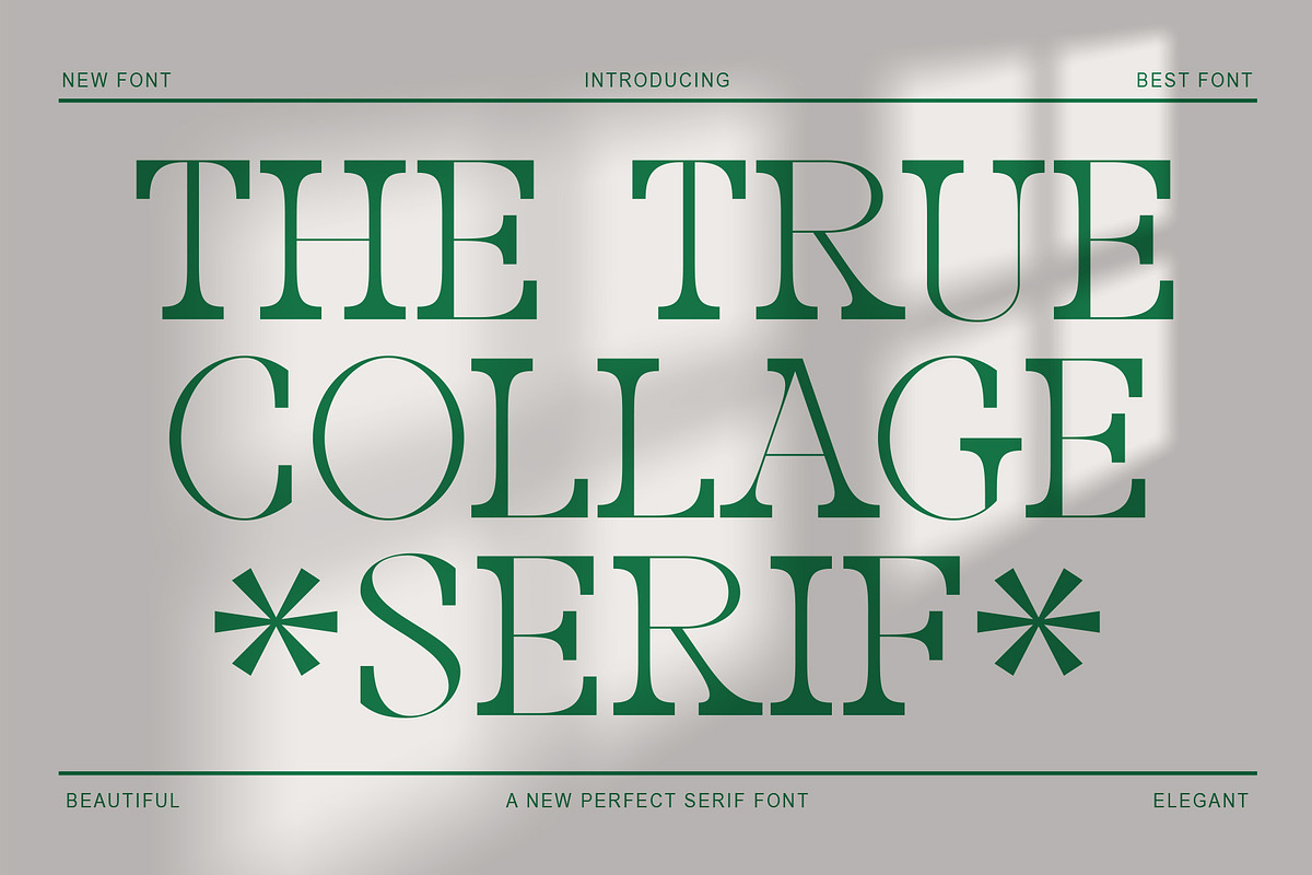 The True Collage, a Serif Font by Muflieart (Photo 1 of 7)