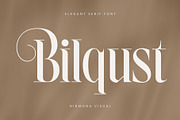 Bilqust - Elegant Serif, a Serif Font by Nirmana Visual (Thumbnail 1 of 9)