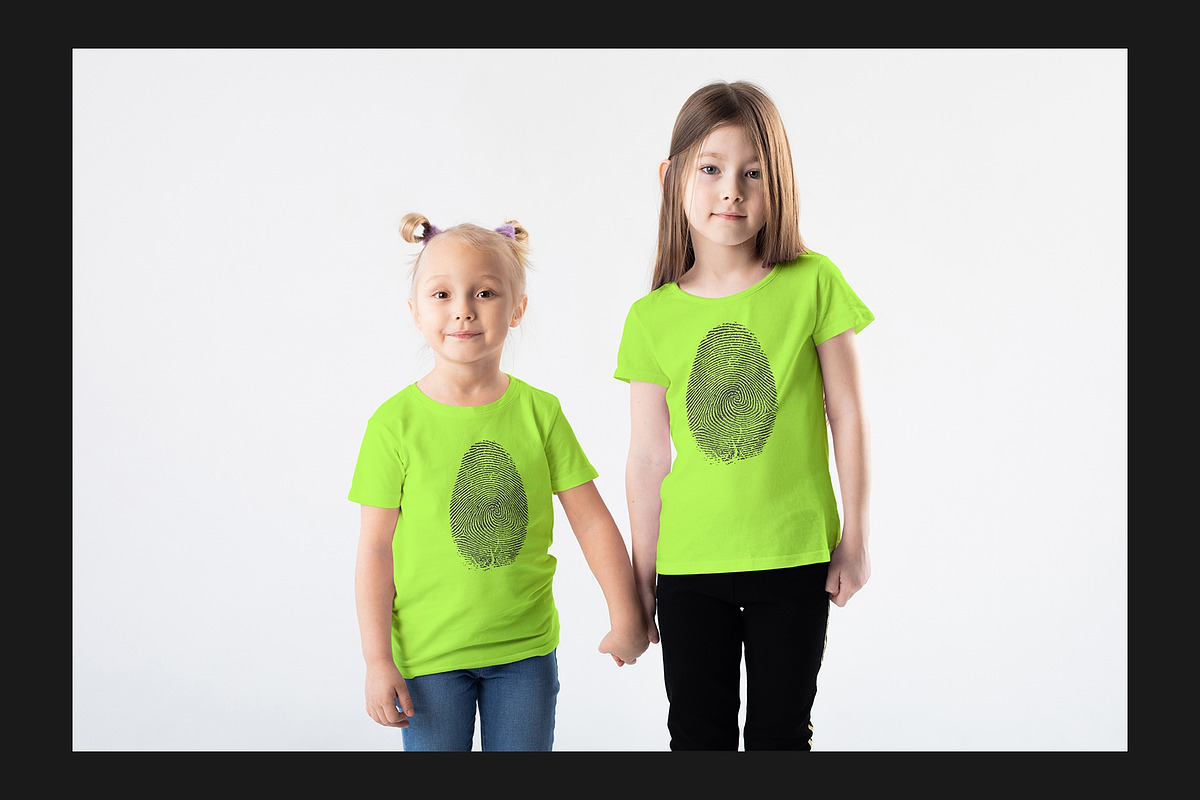 Kid's T-Shirt Mock-Up Set, a Shirt Mockup by Freeman Studio (Photo 9 of 15)
