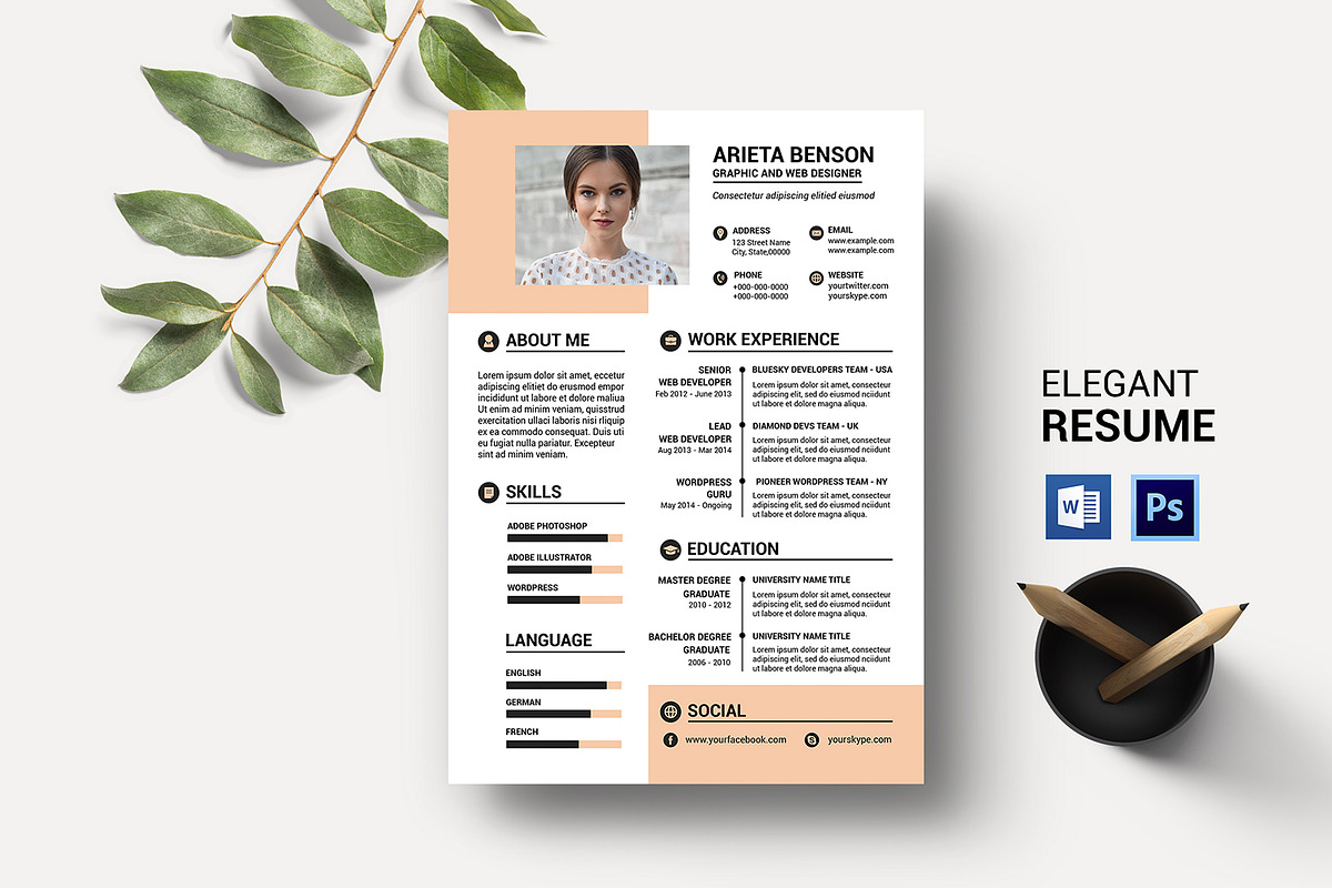 One Page Resume Bundle, a Resume Template by Template Shop (Photo 5 of 7)