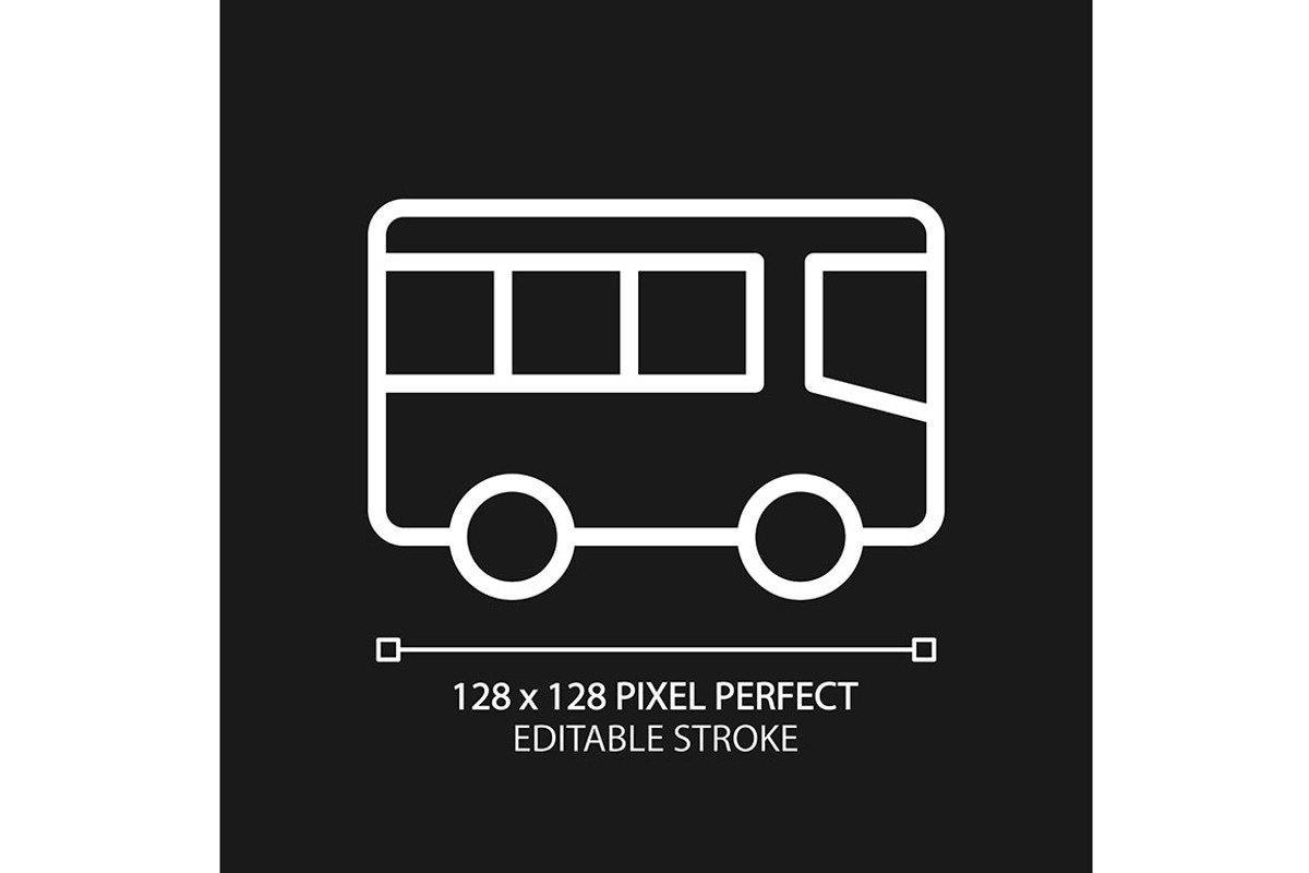 Public transport pixel perfect white, an Icon by IMG Visuals