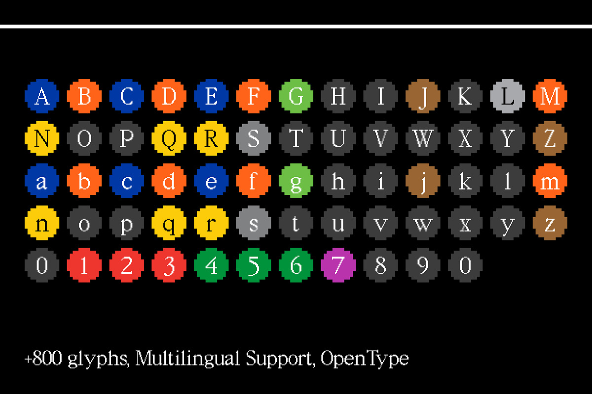 TOF Bit Apple - Retro Pixelated Font, a Serif Font by TypeOut Foundry (Photo 3 of 6)