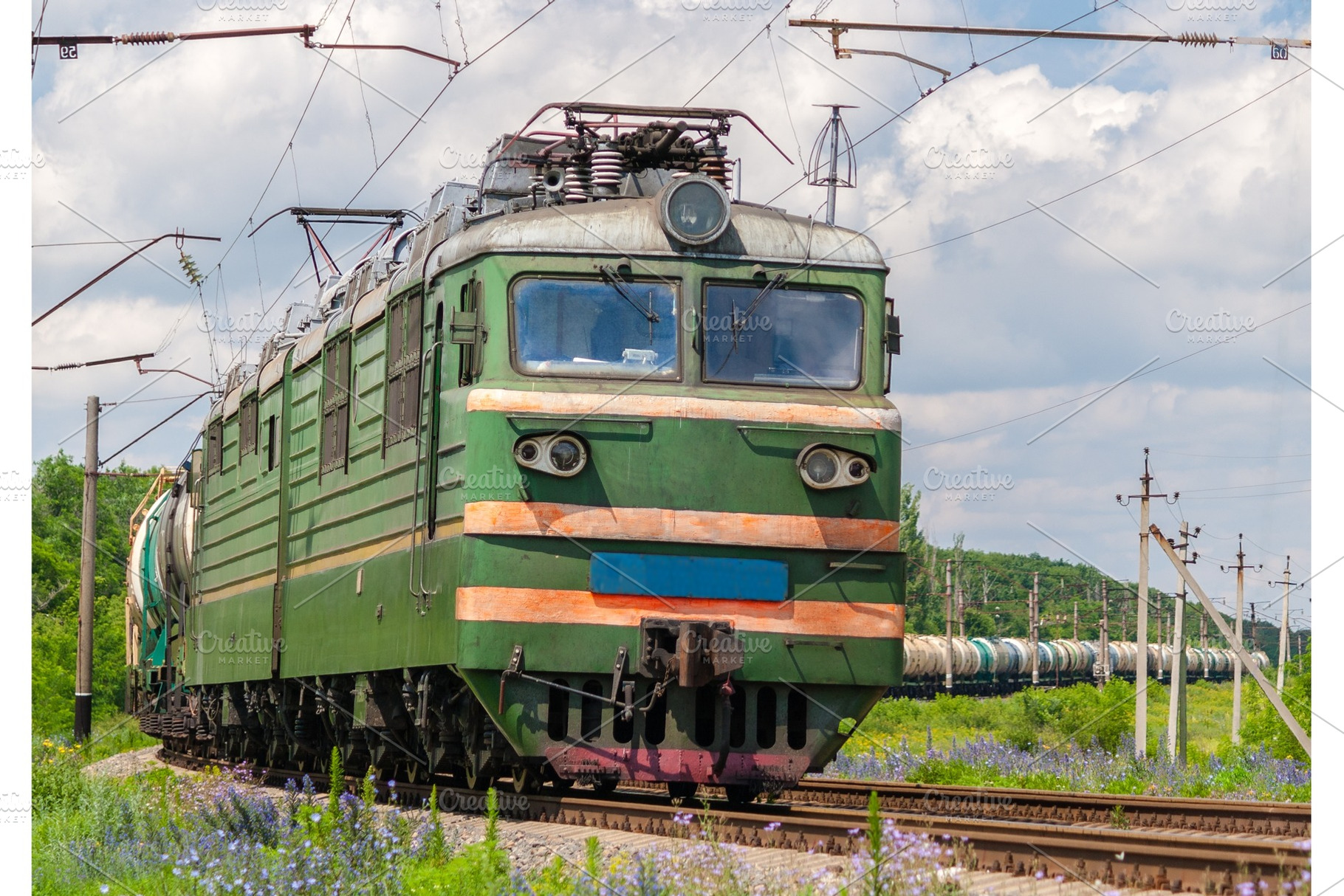 Freight train with gas and petroleum in Ukraine, a Transportation Photo by Leonid Andronov