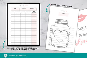 FINANCIAL BUDGET PLANNER - Printable