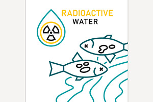 Radioactive water banner., an Animal Illustration by Anna's Shop