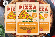 Pizza Delivery Flyer Template, a Flyer Template by JeksonGraphics (Thumbnail 1 of 2)