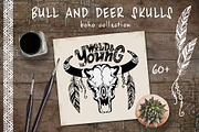 Tribal skull & feathers, a Decorative Illustration by Live line (Thumbnail 1 of 5)