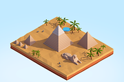 Cartoon Low Poly Egipt Piramids, an Architecture 3D Model by Anton Moek (Thumbnail 1 of 8)