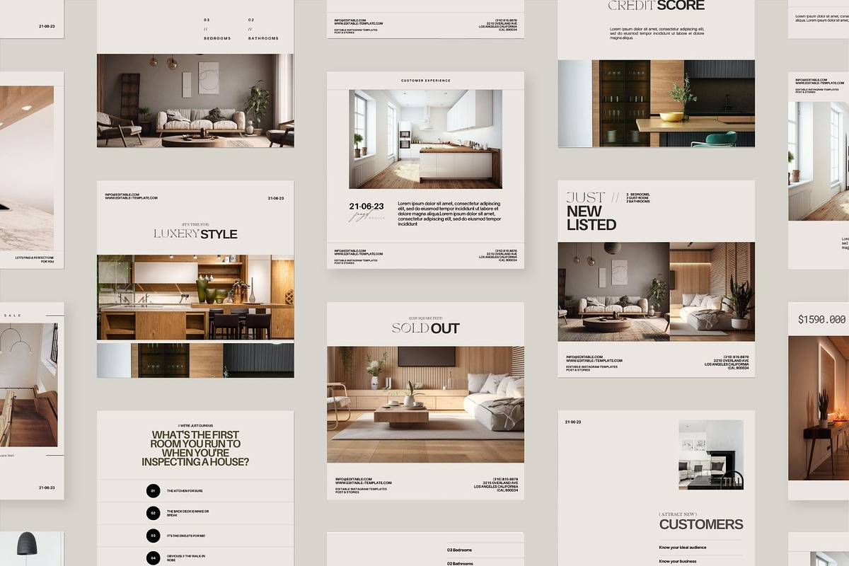 Real Estate Instagram Post + Story, a Social Media Template by Prapti Design (Photo 2 of 12)