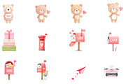 Watercolor Valentine  Clipart, an Illustration by Designworld (Thumbnail 3 of 4)