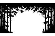 Forest Frame Silhouette SVG Bundle, an Illustration by jahid234 (Thumbnail 2 of 51)