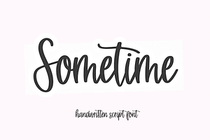 Sometime Handwritten Script Font