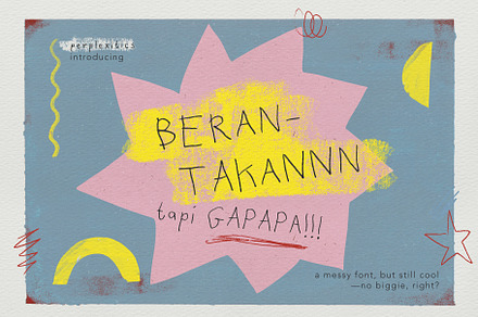 Berantakan Tapi Gapapa Doodle Font, a Handwritten Font by Perplexitics