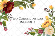 Sunflowers and Burgundy Flowers, an Illustration by Graphic Blue Bird (Thumbnail 9 of 11)