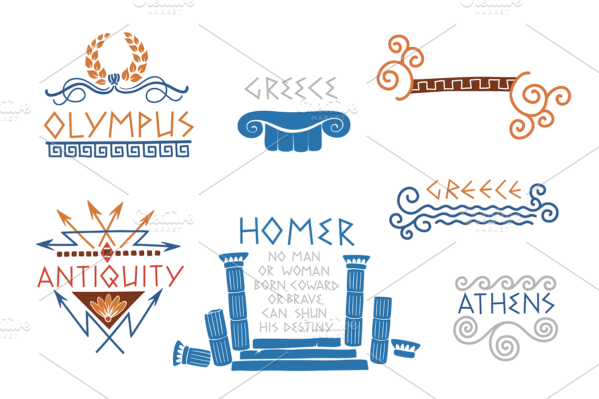 Ancient Greek Illustrations & Decor, a Decorative Illustration by Adiemus (Photo 3 of 9)