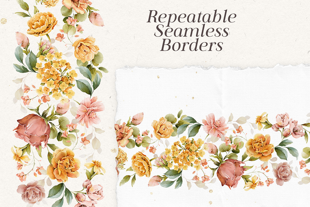 Watercolor Yellow Peach Flowers, a Decorative Illustration by Damian Roh (Photo 11 of 16)