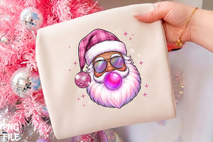 Retro Pink Santa Claus PNG Clipart, a Seasonal Illustration by CrexoraLab