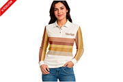 Womens Long Sleeve Polo Front PSD, a Shirt Mockup by Bruno's Shop (Thumbnail 1 of 3)