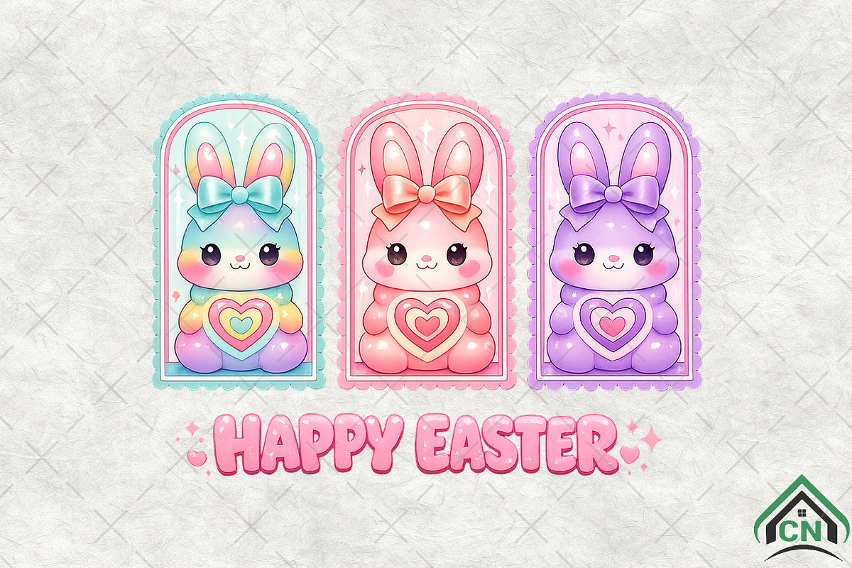 Bunny Coquette Bow PNG, Easter Bunny, an Illustration by Craft Nest (Photo 2 of 6)
