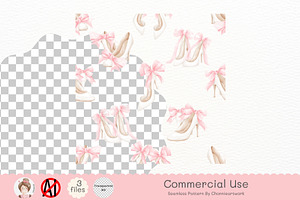 Coquette Shoes Seamless Patterns