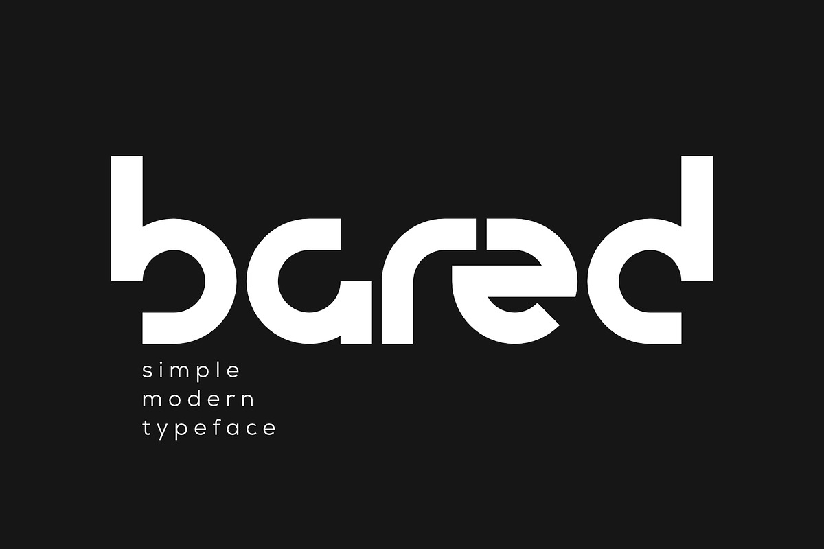 Bared - Simple Modern Typeface, a Sans Serif Font by xyGraphic (Photo 1 of 7)