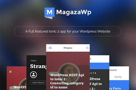 Magaza: WordPress managed Ionic2 app