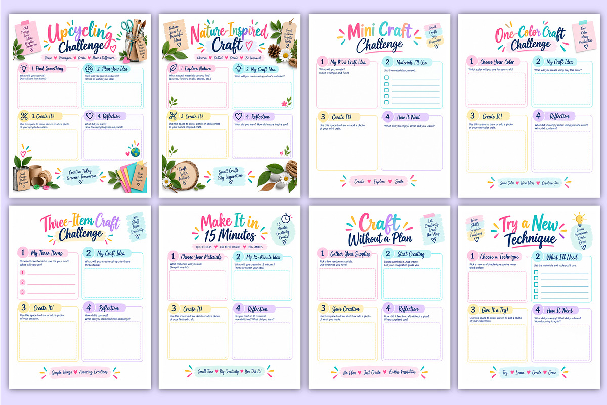 Creative Craft Challenge Book | Kdp, a Stationery Template by Mustafiz (Photo 3 of 4)