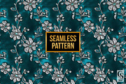 Teal Embroidered Rhinestones Velvet, a Pattern Graphic by Creative Store (Thumbnail 4 of 5)