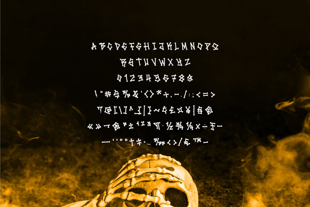Hello Skull-Decorative Halloween, a Blackletter Font by Mightyfire (Photo 4 of 4)