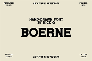 Boerne Hand Drawn Font