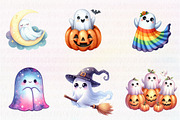 Halloween Iridescent Cute Ghost, an Illustration by CreationArt (Thumbnail 5 of 5)