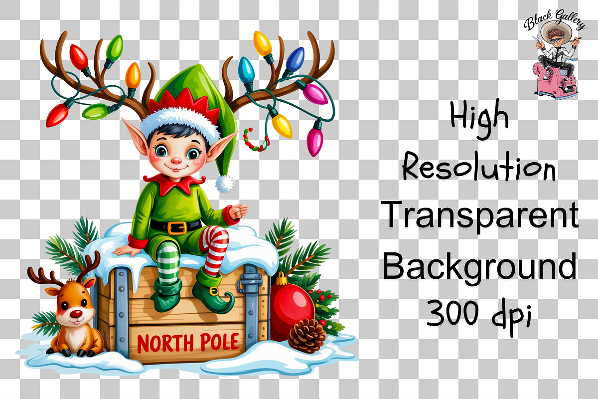 10 PNG North Pole ELF Clipart Bundle, a Graphic by Clipart Bloom (Photo 15 of 17)