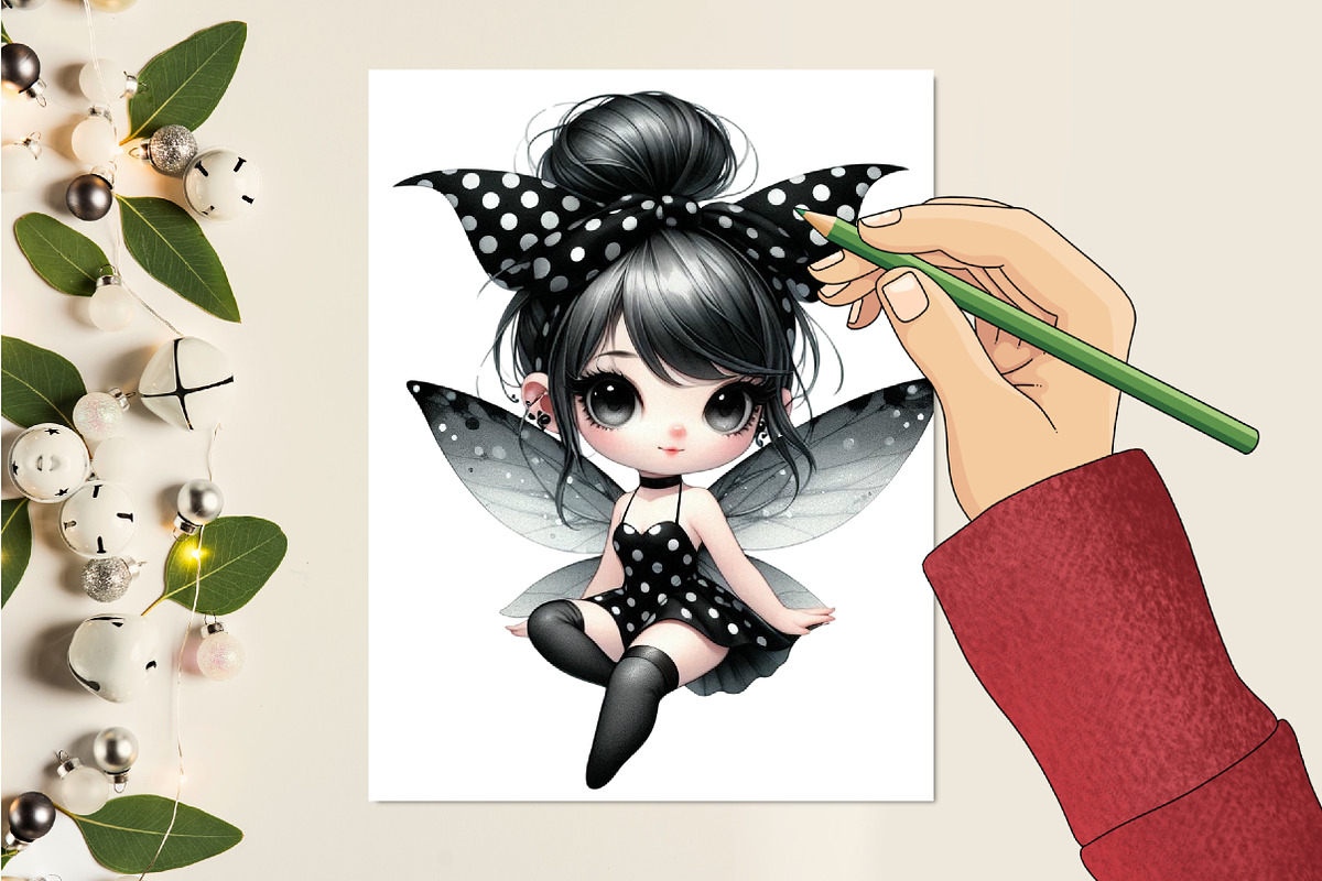 Cute pin up black fairy, an Illustration by RobertsArt (Photo 7 of 7)