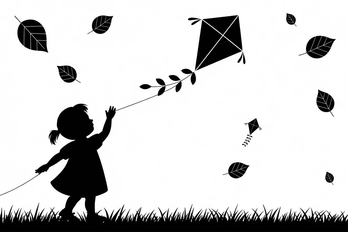 Kids Flying Kite Laser Cut Bundle, an Object Graphic by Designs_River (Photo 6 of 11)
