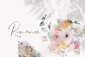 Watercolor Flower - Romance