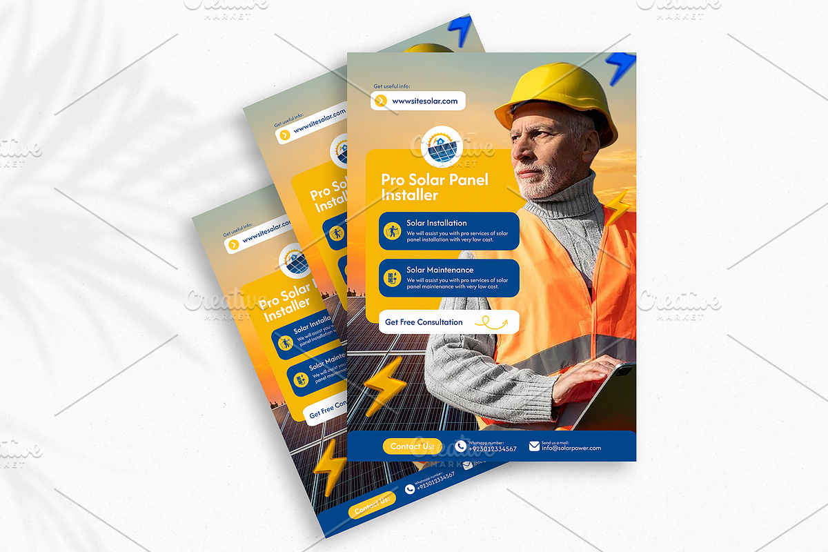 09 Solar Panel Flyer Template, a Flyer Template by aliakram (Photo 9 of 10)