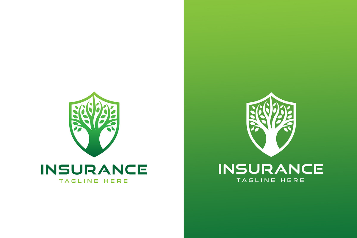 Green Shield Tree Insurance Logo, a Branding & Logo Template by Glassymart