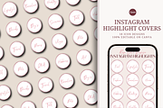 INSTAGRAM HIGHLIGHT COVERS, a Social Media Template by The Little Lily Studio (Thumbnail 1 of 5)