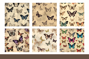 Vintage Butterflies Digital Paper