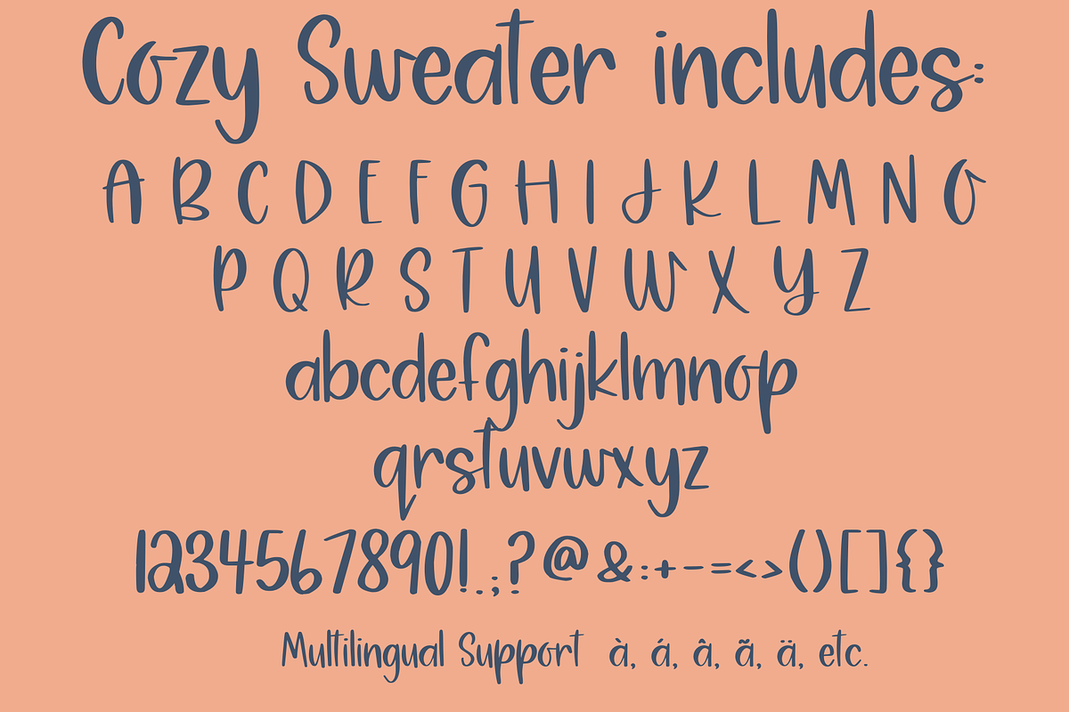 Cozy Sweater, Cute Handwritten Font, a Sans Serif Font by Designing Digitals (Photo 2 of 9)
