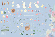 EASTER clipart. Watercolor set, an Animal Illustration by OlliArtDesign (Thumbnail 3 of 12)