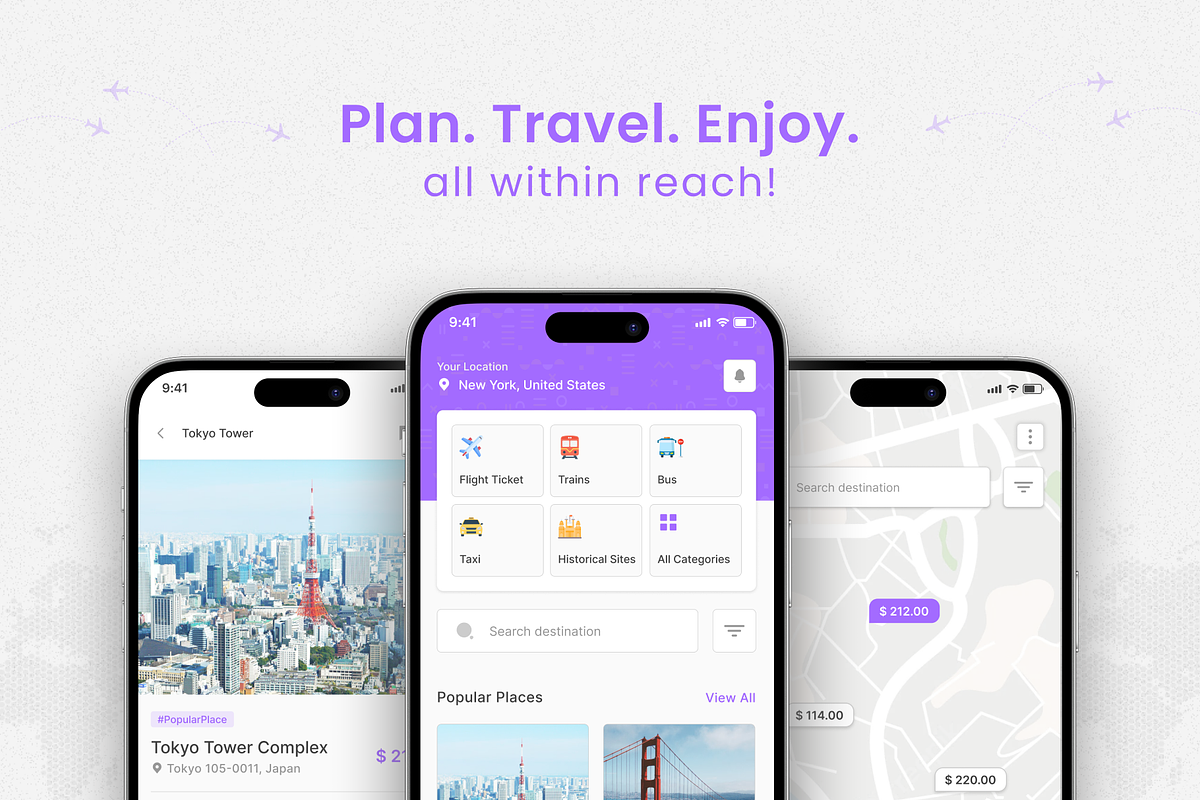 Traveze - Travel App UI Kit, an UI Kit Template by restiyathena (Photo 5 of 6)