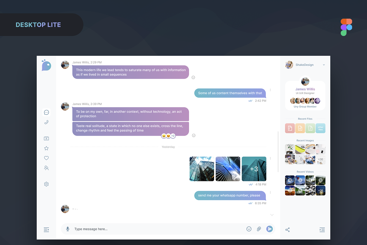 Uny Chat v1.0 - Figma Template, an App Template by emagweb (Photo 8 of 39)
