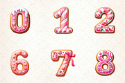Pink Christmas Gingerbread Alphabet, an Illustration by CreationArt (Thumbnail 2 of 7)