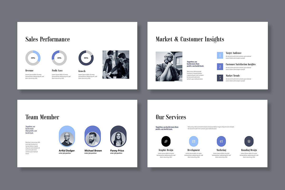 Modern Annual Report Presentation, a Presentation Template by MightyDesign (Photo 4 of 8)