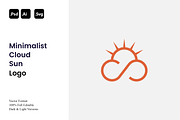 Minimalist Cloud Sun Logo, a Branding & Logo Template by Luxury Logos (Thumbnail 1 of 4)
