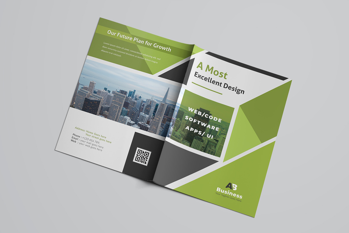 Green Corporate Bifold Brochure, a Brochure Template by ZAAS (Photo 6 of 8)