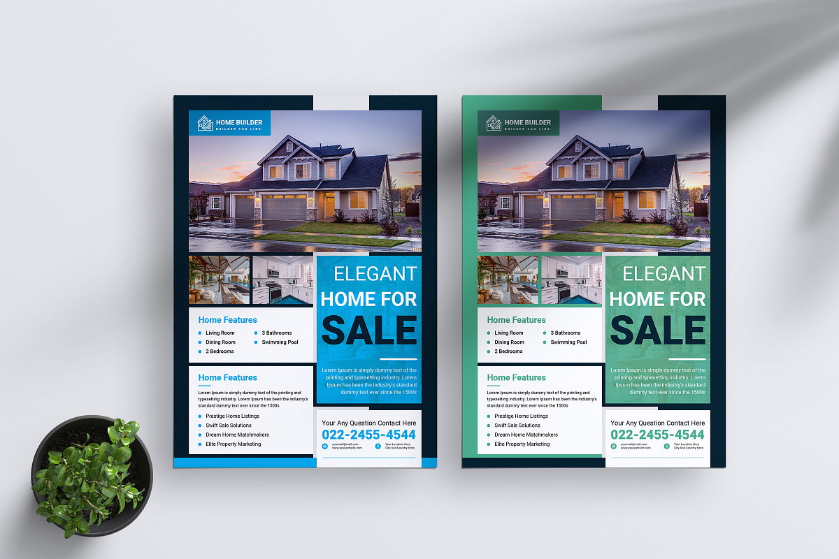 Modern Real Estate Flyer, a Flyer Template by Graphiexperto (Photo 1 of 11)