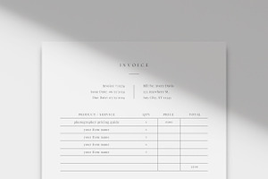 Photographer Invoice Template