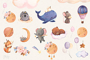 SWEET DREAM Watercolor clipart, an Object Graphic by OlliArtDesign (Thumbnail 2 of 6)